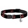 Buckle-Down Cat Collar Breakaway Deadpool Logo Black Red White 8 to 12 Inches 05 Inch Wide