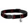Buckle-Down Cat Collar Breakaway Deadpool Logo Black Red White 8 to 12 Inches 05 Inch Wide