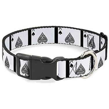 Buckle-Down BuckleDown Plastic Clip Collar Ace of Spades 12 Wide Fits 69 Neck Small