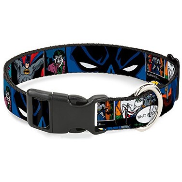 Buckle-Down BuckleDown Plastic Clip Collar Batman Joker Comic Strip 1 Wide Fits 1526 Neck Large