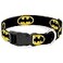 Buckle-Down BuckleDown Plastic Clip Collar Batman Shield BlackYellow 1 Wide Fits 1526 Neck Large