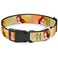Buckle-Down BuckleDown Plastic Clip Collar Belle PosesEnchanted RoseStory Script YellowPinks 1 Wide Fits 1117 Neck Medium