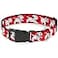 Buckle-Down BuckleDown Plastic Clip Collar Dalmatians RunningPaws RedsWhiteBlack 1 Wide Fits 1117 Neck Medium