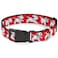 Buckle-Down BuckleDown Plastic Clip Collar Dalmatians RunningPaws RedsWhiteBlack 1 Wide Fits 1117 Neck Medium