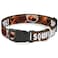 Buckle-Down BuckleDown Plastic Clip Collar Dug 3PosesSQUIRREL BrownYellowWhite 1 Wide Fits 1526 Neck Large