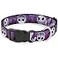 Buckle-Down BuckleDown Plastic Clip Collar Jack ExpressionsGhosts in Cemetery PurplesGraysWhite 12 Wide Fits 69 Neck Small