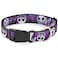 Buckle-Down BuckleDown Plastic Clip Collar Jack ExpressionsGhosts in Cemetery PurplesGraysWhite 12 Wide Fits 69 Neck Small
