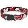 Buckle-Down BuckleDown Plastic Clip Collar Mickey Minnie HUGS KISSES Poses RedsWhite 12 Wide Fits 812 Neck Medium