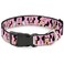 Buckle-Down BuckleDown Plastic Clip Collar Minnie Mouse Expressions Polka Dot PinkWhite 1 Wide Fits 1117 Neck Medium