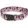 Buckle-Down BuckleDown Plastic Clip Collar Minnie Mouse Expressions Polka Dot PinkWhite 1 Wide Fits 1117 Neck Medium