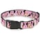 Buckle-Down BuckleDown Plastic Clip Collar Minnie Mouse Expressions Polka Dot PinkWhite 1 Wide Fits 915 Neck Small
