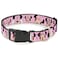 Buckle-Down BuckleDown Plastic Clip Collar Minnie Mouse Expressions Polka Dot PinkWhite 15 Wide Fits 1623 Neck Medium