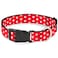 Buckle-Down BuckleDown Plastic Clip Collar Minnie Mouse Polka DotMini Silhouette RedWhite 12 Wide Fits 69 Neck Small