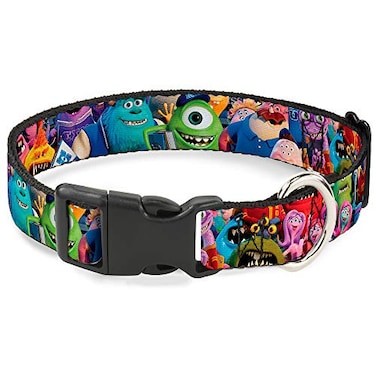 Buckle-Down BuckleDown Plastic Clip Collar Monsters University Monsters Stacked 1 Wide Fits 1117 Neck Medium