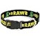 Buckle-Down BuckleDown Plastic Clip Collar RRRAWR Dinosaur BlackGreenYellow 1 Wide Fits 1117 Neck Medium