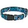 Buckle-Down BuckleDown Plastic Clip Collar Stitch ExpressionsHibiscus Collage GreenBlue Fade 15 Wide Fits 1623 Neck Medium