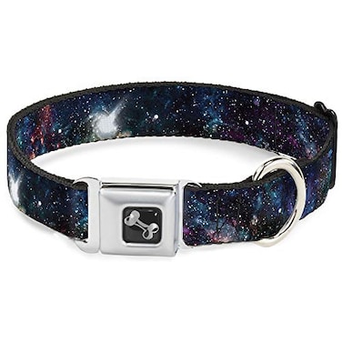 Buckle-Down BuckleDown Seatbelt Buckle Dog Collar Galaxy Collage 1 Wide Fits 1117 Neck Medium