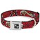 Buckle-Down Dog Collar Seatbelt Buckle Lucky Red 11 to 17 Inches 10 Inch Wide