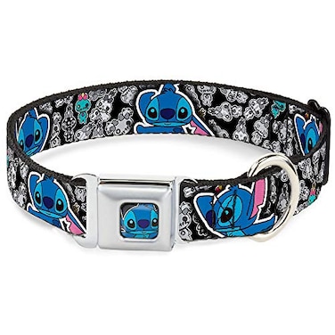 Buckle-Down BuckleDown Seatbelt Buckle Dog Collar Stitch PosesMini Scrump Scattered 1 Wide Fits 1117 Neck Medium