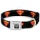 Buckle-Down BuckleDown Seatbelt Buckle Dog Collar Superman Shield Black 15 Wide Fits 1832 Neck Large