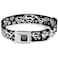 Buckle-Down BuckleDown Seatbelt Buckle Dog Collar Superman Shield Splatter BlackWhite 15 Wide Fits 1623 Neck Medium