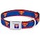 Buckle-Down BuckleDown Seatbelt Buckle Dog Collar Superman ShieldStripe RedBlue 1 Wide Fits 1526 Neck Large