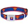 Buckle-Down BuckleDown Seatbelt Buckle Dog Collar Superman ShieldStripe RedBlue 1 Wide Fits 1526 Neck Large