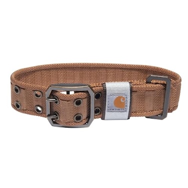 Carhartt Pet Fully Adjustable Wide Webbing Collar for Dogs Heavy Duty Nylon for Walking Training Carhartt Brown Large