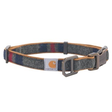 Carhartt Pet Fully Adjustable Webbing Collars for Dogs Reflective Stitching for Visibility Blanket Stripe Medium