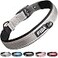 Fida Heavy Duty Dog Collar Ultra Comfortable Soft Neoprene Padded Adjustable Reflective Nylon Pet Collar with Durable Metal Belt Buckle for Medium Breeds M Grey