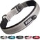 Fida Heavy Duty Dog Collar Ultra Comfortable Soft Neoprene Padded Adjustable Reflective Nylon Pet Collar with Durable Metal Belt Buckle for Medium Breeds M Grey