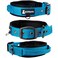 SparklyPets Heavy Duty Dog Collar with Handle for Medium and Large Dogs Professional Collar with Reflective Stitches Soft Handle NickelPlated Buckle Medium 145185 Blue