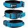 SparklyPets Heavy Duty Dog Collar with Handle for Medium and Large Dogs Professional Collar with Reflective Stitches Soft Handle NickelPlated Buckle Medium 145185 Blue
