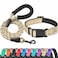 Ladoogo Reflective Dog Collar Padded with Soft Neoprene Breathable Adjustable Nylon Dog Collars for Small Medium Large Dogs Large Pack of 1 Vanilla CollarLeash