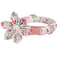 Lionet Paws Dog Collar with Flower Soft and Comfortable Adjustable Collar for Small Dogs Girl Neck 1016 inches