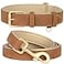 Beirui Soft Padded PU Leather Dog Collar and Leash Set Durable Dog Leash and Collar Set with Metal Buckle Breathable Pet Collars with 4FT Leash for Small DogsBrown Neck 1115