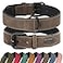 Didog Soft Padded PU Leather Dog Collar Breathable and Adjustable Dog Collars for Small Dogs Comfortable for Daily Walk Brown M Fit Neck 11141020 lbs