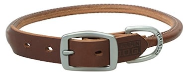 Terrain D.O.G. Terrain DOG Bridle Leather Rolled Dog Collar Brown 23 21 24 in 1 in width