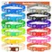 GAMUDA Puppy Collars Super Soft Nylon Adjustable Whelping ID Bands Footprint Pattern Litter Set with 2 Record Keeping Charts 12 Pack S
