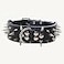 Haoyueer Sharp Spiked Studded Dog Collar 2 Inch Width Stylish Leather Dog Collars for Medium Large Dogs PitbullLabradorBoxer Rottweiler German ShepherdBlackXL