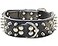 haoyueer Spiked Leather Dog Collar Bullet Rivets Studded 2 Inch Width Stylish Leather Dog Collars for Medium Large Dogs PitbullBlackM