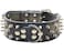 haoyueer Spiked Leather Dog Collar Bullet Rivets Studded 2 Inch Width Stylish Leather Dog Collars for Medium Large Dogs PitbullBlackM