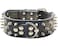 haoyueer Spiked Leather Dog Collar Bullet Rivets Studded 2 Inch Width Stylish Leather Dog Collars for Medium Large Dogs PitbullBlackM