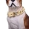 BAOBOTE Gold Chain Dog Collar with Secure Snap Buckle19MM Cuban Link Dog CollarChew Proof Heavy Duty Pitbull Collar for Medium and Large Dogs28 Gold