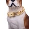 BAOBOTE Gold Chain Dog Collar with Secure Snap Buckle19MM Cuban Link Dog CollarChew Proof Heavy Duty Pitbull Collar for Medium and Large Dogs28 Gold
