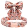 Unique style paws Dog Collar with Tie Adjustable Pink Bowtie Puppy Collars for Small Medium Large Dogs and CatsM
