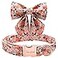 Unique style paws Dog Collar with Tie Adjustable Pink Bowtie Puppy Collars for Small Medium Large Dogs and CatsL