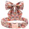 Unique style paws Dog Collar with Tie Adjustable Pink Bowtie Puppy Collars for Small Medium Large Dogs and CatsL