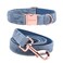 ARING PET Dog Collar and Leash Velvet Dog Collar and Leash Set Soft Comfy Adjustable Collars for Dogs