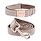 ARING PET Dog Collar and Leash Velvet Dog Collar and Leash Set Soft Comfy Adjustable Collars for Dogs